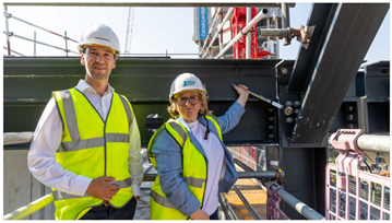 Cllr Catherine Rose at the Canada Water Leisure Centre site